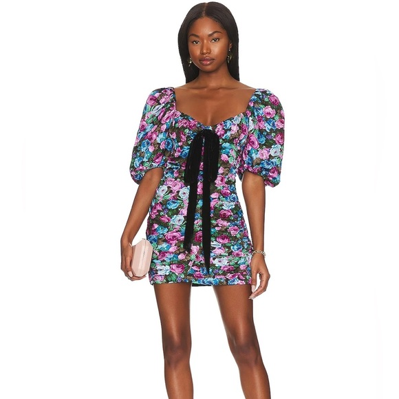 For Love And Lemons Dresses & Skirts - 🔆 For Love & Lemons Floral Bow Puff Marley Mini Dress - Size Small